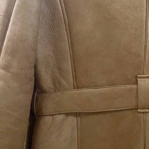 Privilego Tan Shearling Coat - Picture 11 of 16